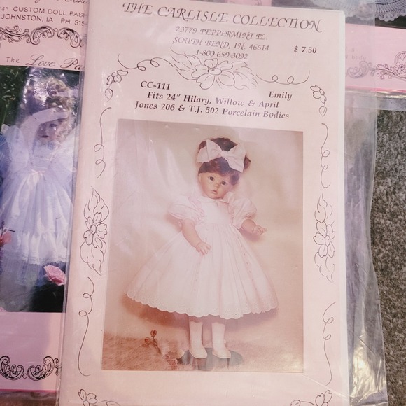 6 Vtg Angela Ecoriatti Custom Doll Fashion Patterns Lot Love Carlisle Collection